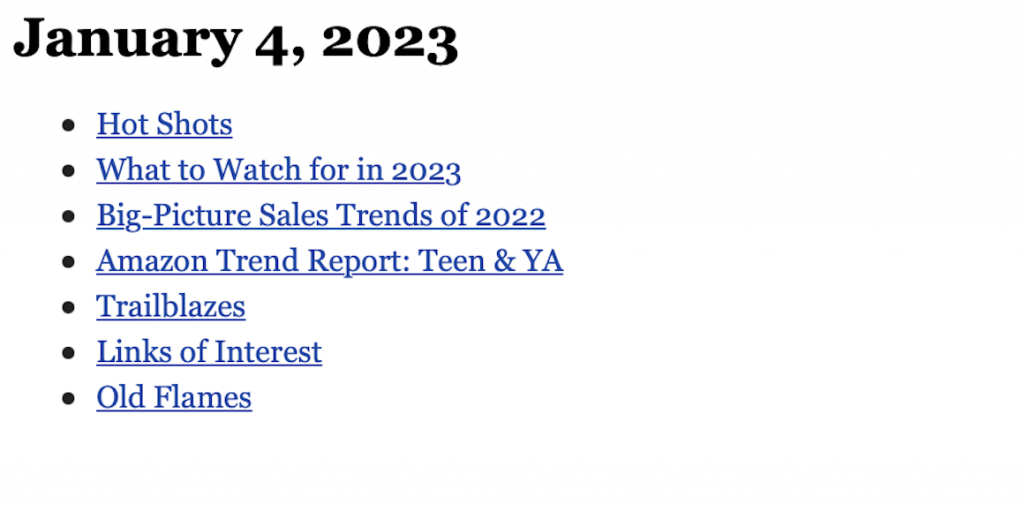 January 4, 2023 table of contents